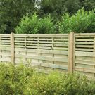 Hartwood 4' x 6' Horizontal Weave Fence Panel With Slatted Top