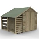 Hartwood 6' x 8' Double Door Pressure Treated Overlap Lean-To Apex Shed
