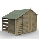 Hartwood 6' x 8' Pressure Treated Overlap Lean-To Apex Shed
