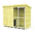 Holt 8' x 4' Pressure Treated Shiplap Full Height Dog Kennel And Run With Bars