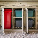 Garden Village Combi Bin Store - 1 Wheelie Bin / 4 Recycle Box