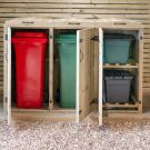 Garden Village Combi Bin Store - 2 Wheelie Bin / 2 Recycle Box