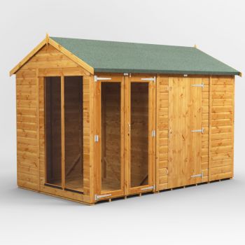 Oren 10' x 6' Apex Combi Summer House with Side Store - 6ft