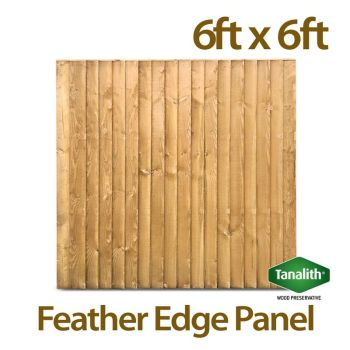 Holt Trade 6' x 6' Tanalised Feather Edge Fence Panel