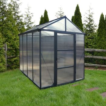 Palram - Canopia 6' x 8' Glory Anthracite Polycarbonate Greenhouses