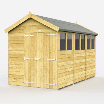 Holt 7' x 12' Double Door Shiplap Pressure Treated Modular Apex Shed