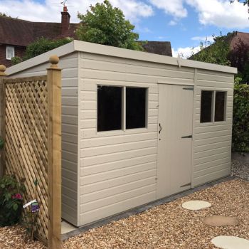 Bards 16' x 10' Supreme Custom Pent Shed - Tanalised or Pre Painted