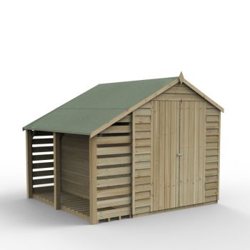 Hartwood 6' x 8' Double Door Windowless Pressure Treated Overlap Lean-To Apex Shed