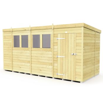 Holt 15' x 7' Pressure Treated Shiplap Modular Pent Shed