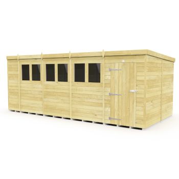 Holt 19' x 8' Pressure Treated Shiplap Modular Pent Shed