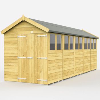 Holt 7' x 20' Double Door Shiplap Pressure Treated Modular Apex Shed