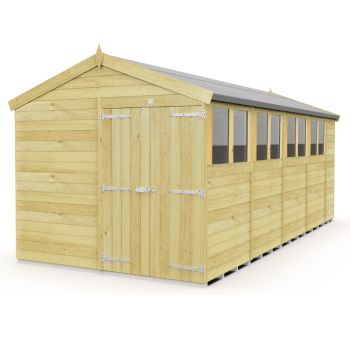 Holt 8' x 19' Double Door Shiplap Pressure Treated Modular Apex Shed